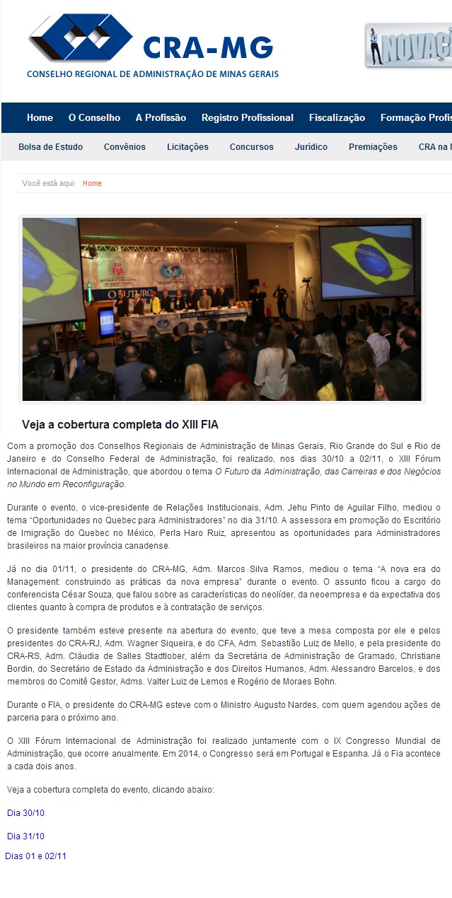 Cobertura completa XIII FIA